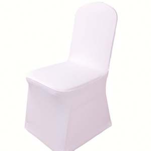 Scuba Spandex Stretch Wedding Banquet Chair Covers Factory Wholesale White Scuba Spandex Stretch Wedding Banquet Chair Covers - Product Image 2