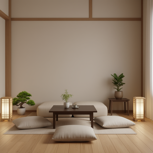 Paravent pliant en bois à 6 panneaux de style japonais, séparateur de pièce portable, décoratif, pour l'intérieur, artisanal - Product Image 2