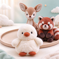 Peluche personnalisée Kawaii Animaux de la forêt, Cervidé, Panda roux, Jouets en peluche doux, Cadeau pour enfants, Machine à griffes, OEM ODM