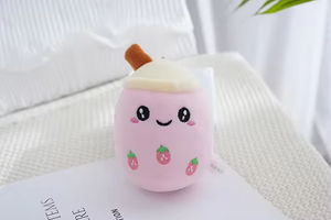 Llaveros de Peluche Personalizados Súper Suaves con Forma de Dibujos Animados, Tazas de Café/Té con Leche, Juguetes de Peluche de Boba Tea y Frutas, Accesorios Lindos y Adorables - Product Image 4