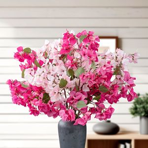 Fleur artificielle de bougainvillier en cocon creux, rose, blanc, rouge, pour décoration de mariage, bouquet artisanal en tissu tissé à la main - Product Image 1