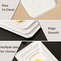Assiettes de Présentation Rectangulaires Roses en Plastique PP Écologique pour Mariages – 3 Tailles, Multifonctionnelles, Style Contemporain – Vente en Gros