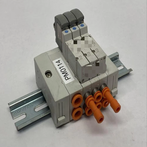 SS5Y3-60-03U Kaset Tipi Manifold <span class=keywords><strong>3</strong></span> İstasyonlu, SY3140-5WOZ Solenoid Endüstriyel Otomasyon PLC Kontrol Cihazı ile - Product Image 1
