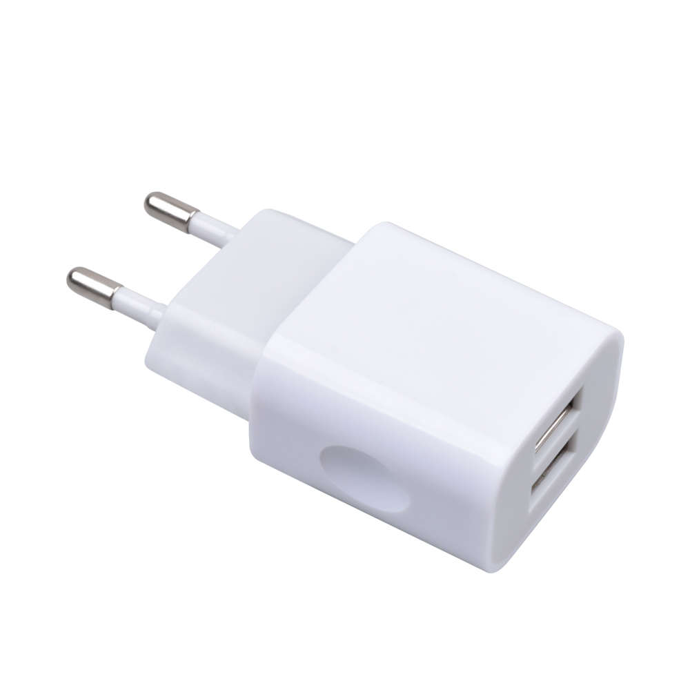 Adaptador de tomada usb duplo para viagem, carregador de parede para celulares, preço de fábrica, ue, eua, au, 5v 2a