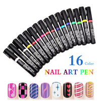 Privée — stylo de vernis à ongles, 16 couleurs, accessoires de manucure, dessin, ligne d'araignée, peinture 3d, nouveau,