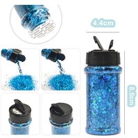 Paillettes holographiques éclatantes et colorées de 2 oz en vrac pour gobelets à boules de neige et slime corporel
