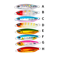 Umpan Pancing Slow Jigging WEIHE 7g 10g 15g 20g 30g 40g 60g, Jig Logam, Pelat Besi Bercahaya, Umpan Timbal Tenggelam