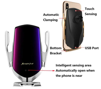 15W hızlı şarj kablosuz şarj USB araç telefon tutucu kablosuz Iphone şarj cihazı