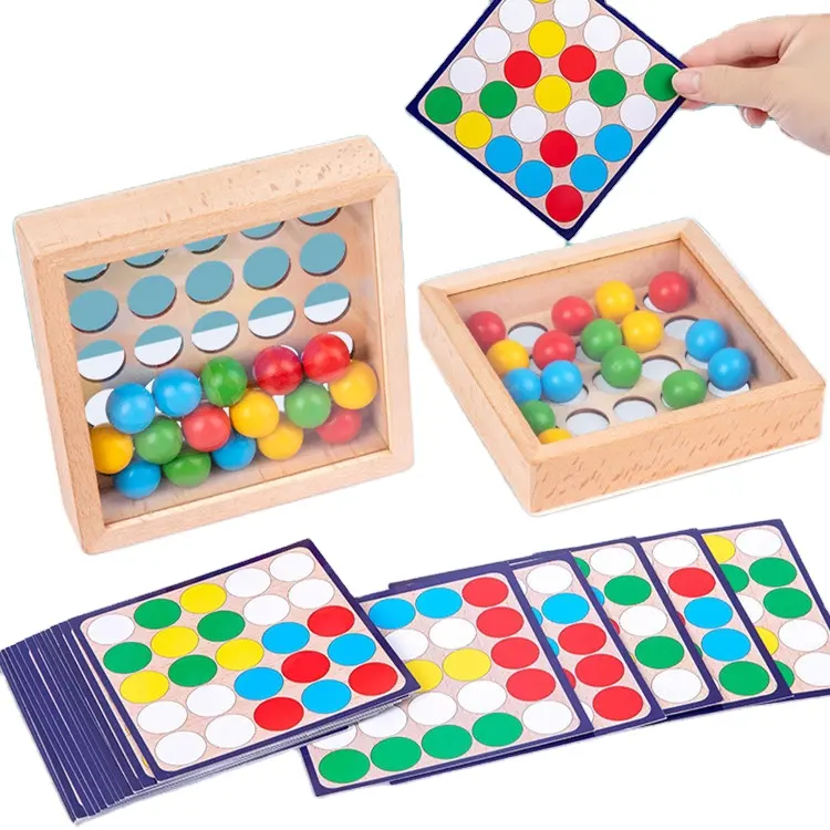 रंग अनुभूति लकड़ी का खिलौना अभिभावक-बच्चे का इंटरैक्टिव पारिवारिक शैक्षिक खेल
