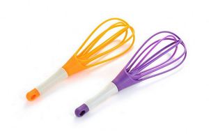 Flat and <b>Balloon</b> Collapsible Twist Whisk Egg Beater Silicone Rotating Silicone Whisks for Cooking - Product Image 3