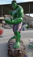 Statue Hulk personnalisable grandeur nature en fibre de verre/résine, action hero musclée, vente chaude usine