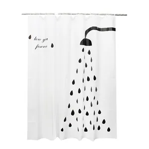 浴室防水バスカーテン用最新デザイントップグレード低価格明るい花シャワーカーテン12 Cフックを送信