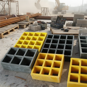 Grille en <span class=keywords><strong>plastique</strong></span> FRP moulée à prix abordable avec micro-maille 19*19mm pour parking d'usine - Product Image 1