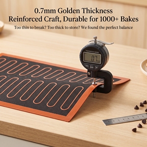 Tapete de Silicona Perforado Certificado por la FDA, Tapete Antiadherente para Hornear <span class=keywords><strong>Pan</strong></span>, Tapete de Malla para Panadería con Logotipo Personalizado, Revestimiento para Horno Resistente al Calor - Product Image 5