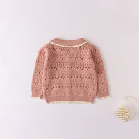 Pull en coton tricoté doux et ajouré pour bébé fille, collection Printemps 2026, vente en gros