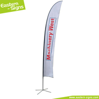 Drapeau de plage imprimé numérique aux couleurs vives 8Ft 10Ft 12Ft 14Ft 16Ft avec logo personnalisé, bannière publicitaire extérieure, drapeau plume