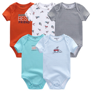 Lot de 5 Vêtements Bébé en Coton Doux Tricoté – Barboteuses et Gilets Pyjamas pour Bébé 2024 – Expédition Aléatoire – Prix Abordable - Product Image 1