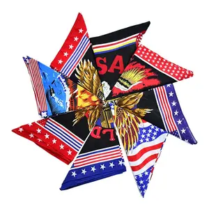 Europese En Amerikaanse Puur Katoenen Adelaarspatroon Vierkante Sjaal Buiten Rijden Hiphop Bandana Paisley Magic Mask Bandana