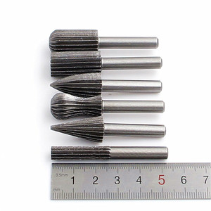 6Pcs 3MM de acero de alto carbono de la <span class=keywords><strong>madera</strong></span> Rotary Burr de archivo Rasp broca para talla de <span class=keywords><strong>madera</strong></span> - Product Image 3