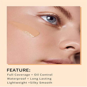 Crema de base de piel cremosa QIC, acabado mate de larga duración, maquillaje sedoso sin grasa para un fácil control del aceite, transparente y húmedo - Product Image 3