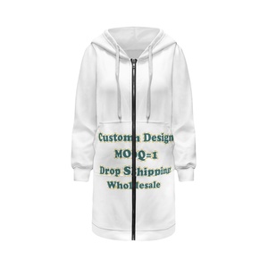 <span class=keywords><strong>Felpa</strong></span> con cappuccio a mezza lunghezza con stampa a cerniera su richiesta da donna con motivo a fiore di Anthurium esclusivo - Product Image 5