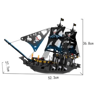 Ninjagoo — blocs <span class=keywords><strong>de</strong></span> construction en briques pour enfants, 807 pièces, vente en gros, Pirate intelligent - Product Image 4