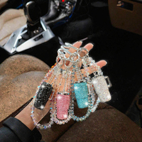 Porte-clés personnalisé avec gobelet à eau incrusté de diamants, sac à diamants, décoration pour clés de voiture, charme tendance, cadeau pour filles