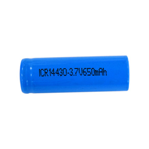 3,7 V 650 mAh 14430 rechargeable Li-ion battery, 3,7 V Li-ion battery - Product Image 1