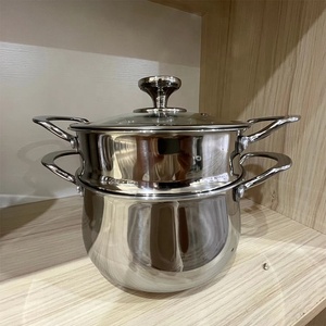 Casserole en acier inoxydable 304, taille commerciale, grande, pour cuisine, personnalisée, antiadhésive, 3 couches, cuiseur vapeur en acier inoxydable - Product Image 2