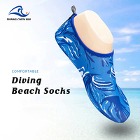 Respirant personnalisé femmes chaussette d'eau natation surf Aqua chaussures plage