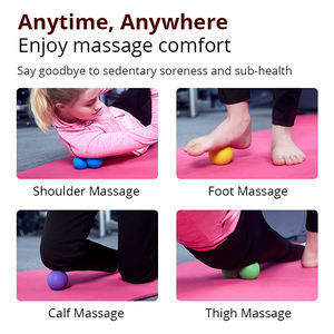 123sports新しいホットセールカスタムシリコンラクロスボール弾性ラバーポイントセラピーピーナッツヨガローラーマッサージボール卸売 - Product Image 4