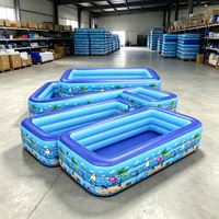 Grande piscine gonflable en PVC de 180 cm pour nouveau-nés, adultes et enfants, épaisse, pliable, imperméable, durable, écologique, rectangulaire