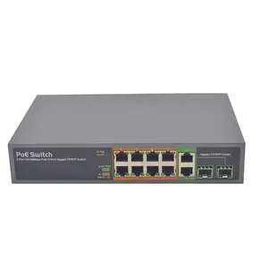 8 port poe switch with 2 Gigabit TP/SFP Combo Ports