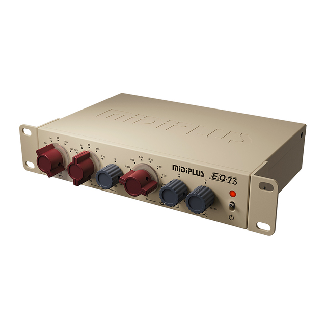 Midiplus EQ73 Professional 3-Band Analog Equalizer Pure Discrete Circuit Mono Studio Audio Processor with High Pass Filter
