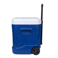 Glacière en plastique 55L pour seau à glace avec chariot pour le refroidissement extérieur Glacière garder l'article coffre de refroidissement