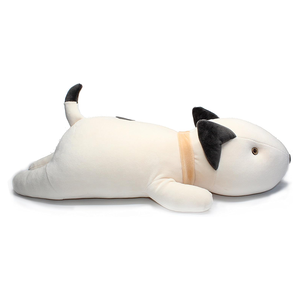 Peluche di Cane Bull Terrier Nero Personalizzato, Morbido e Abbracciabile, Decorazione per Cameretta, 21 Pollici, Bianco - Product Image 1