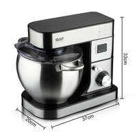 Batteur sur socle électrique intelligent pour la pâte à pain, en acier inoxydable, avec bol de 8 L, affichage numérique LED