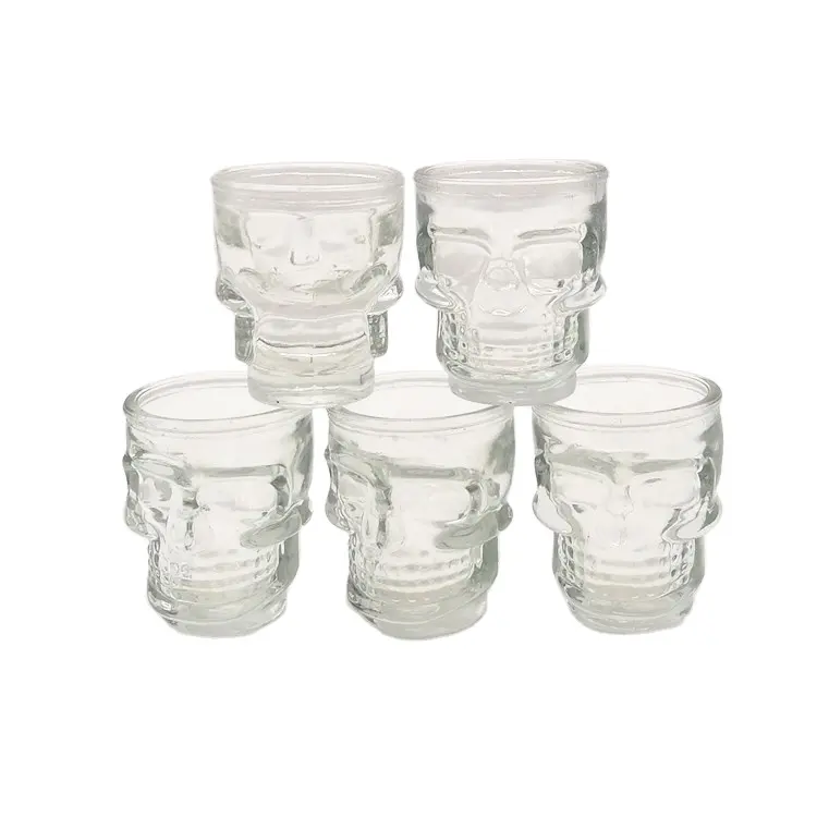 Schnaps glas Tasse 1,5 Unzen/50ml Klarer Mini Schädel kopf Whisky Wodka Glas Custom Drinking Shot Weinglas