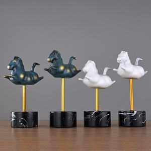 Offre Spéciale : Ornement en Résine <span class=keywords><strong>Cheval</strong></span> Yunteng Style Chinois pour Salon, Entrée, Chambre – Artisanat en Résine pour Décoration Intérieure - Product Image 1