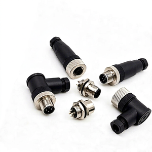 Conector de Cable M12 de 5 Pines, Circular, Impermeable IP67, Contacto de Cobre, 10A, Montaje en Panel, para Uso Automotriz - Product Image 1