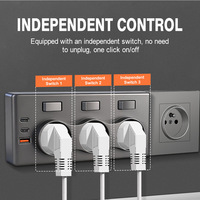 Enchufe de Pared Estándar Europeo de 16 A, Tipo C, 20 W, Carga Rápida PD, Protector Contra Sobretensiones, Bronce Fosforoso, 86 mm, Tomacorriente para Hogar, Hotel, Oficina