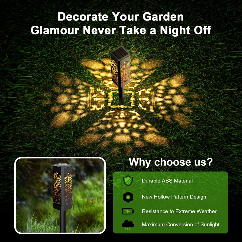 New arrival battery powered integrated LED light waterproof outdoor garden solar light