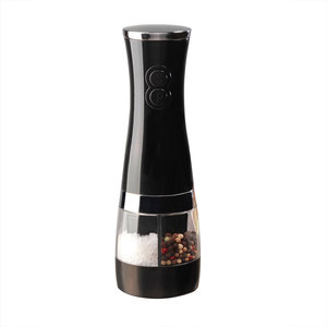 Moulin à poivre électrique 2-en-1 Spice Master, alimenté par piles, lame en acier inoxydable, boîtier en plastique, commande par bouton-poussoir, cuisine - Product Image 1