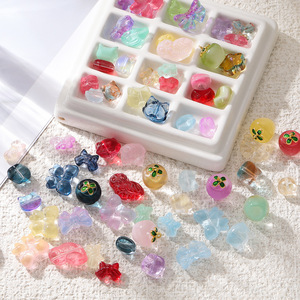 Crystal Lampwork Glass Beads Mixed Shapes Pearlescent Treatment For Jewelry Making DIY <b>Bracelets</b> Accessories Wholesale Materials - Product Image 1