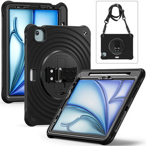 Pour iPad Air 11 pouces 2024 mains sangle bandoulière 360 rotation support sur le dos - Product Image 1