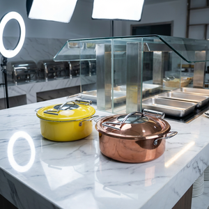 Forniture per <span class=keywords><strong>Ristoranti</strong></span>: Scaldavivande Mini da Banco in Acciaio Inox Colorato da <span class=keywords><strong>4</strong></span> Qt, Riscaldatore per Buffet a Induzione, Forniture per Hotel - Product Image 4