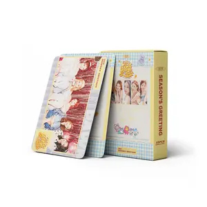 Vendita all'ingrosso itzy cartolina 54pcs-Commercio all'ingrosso Kpop Idol 54 pz/scatola ITZY 2022 stagione auguri Photo Card Lomo Card