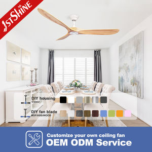 1stshine Ventilateur de plafond Offre Spéciale bois massif 220V 3 pales 60 pouces Ventilateur de plafond à distance avec moteur DC - Product Image 4