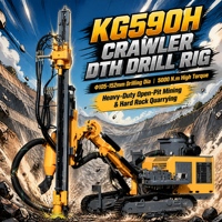 Foreuse hydraulique de surface sur chenilles robuste KAISHAN KG590H pour l'exploitation minière, 105-152 mm, couple de 5000 N.m, pour carrière