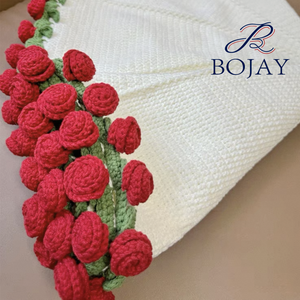 Bojay Bán Lẻ Và Bán Buôn Crochet Hoa Chăn 60Cm Chiều Rộng, Thanh Lịch Hoa Mô Hình Handmade Chăn Cho Quà Tặng - Product Image 5